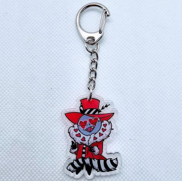 Hazbin Hotel Keychains! Adam Alastor Angel Husk Lucifer SirPentious ValentinoVox - Picture 8 of 9